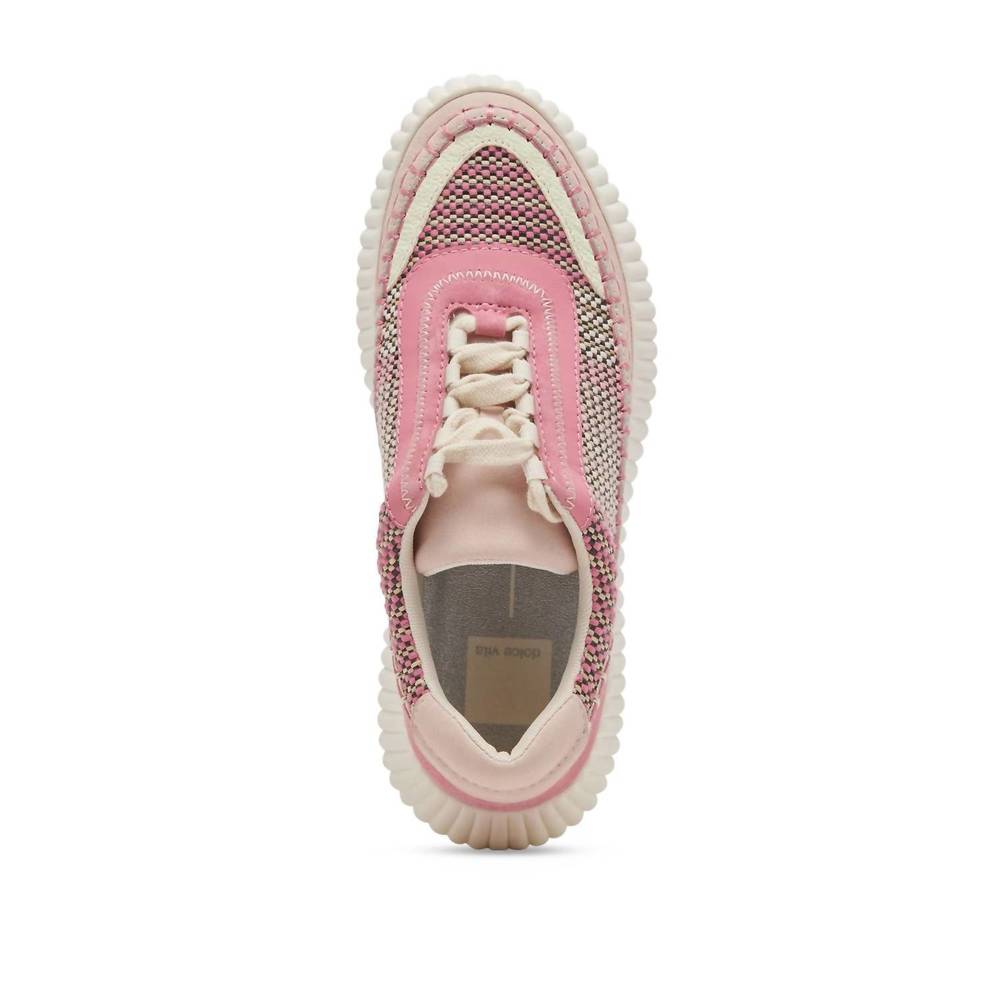 NEW DOLCE VITA women dolen platform sneakers in pink multi - Picture 7 of 8
